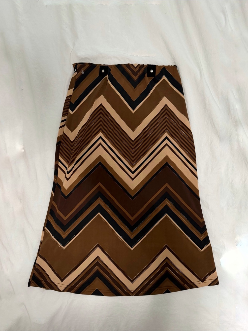 Striped Print Brown Midi Pencil Skirt | formal, bodycon, tube skirt